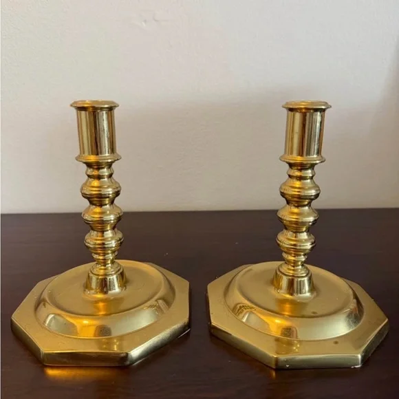 Luxurious Vintage Brass Candle Holders